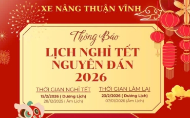 Thông báo nghỉ Tết Nguyên Đán 2026 – Công ty Xe Nâng Thuận Vĩnh